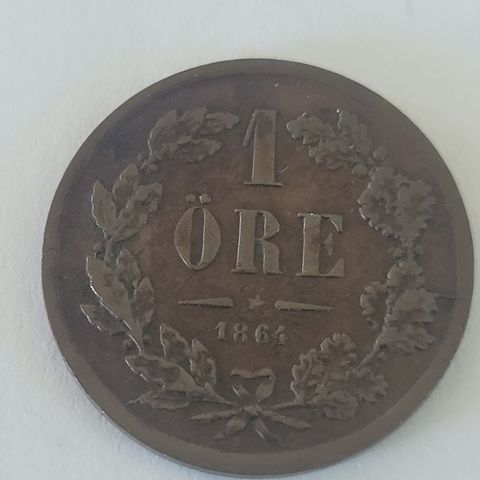 1 Øre 1864,  Karl XV Norges og Sveriges konge