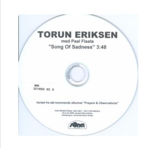Torun Eriksen duett med Paal Flaata Song of Sadness