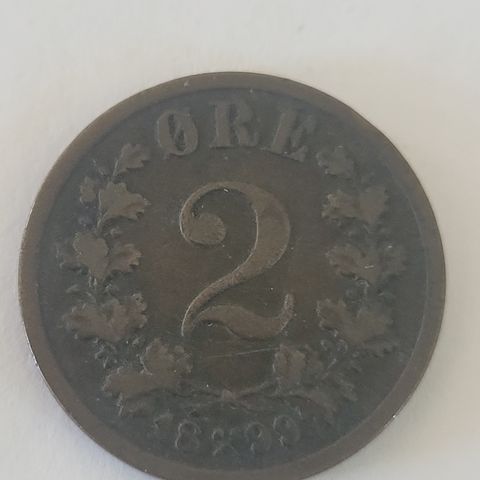 2 øre 1899 Norge