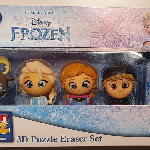 NY DISNEY FROZEN 3D Puzzle Eraser Set - 5 FROST Viskelærfigurer