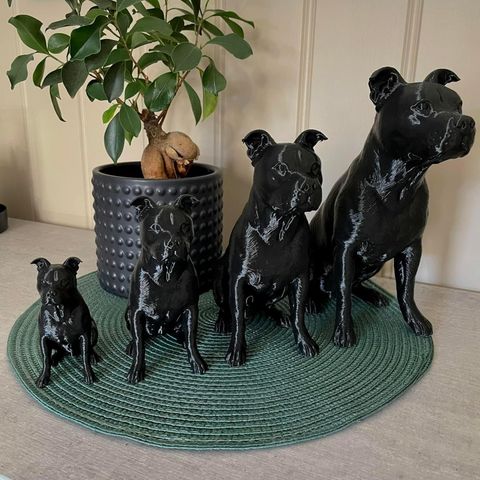 Staffordshire Bull Terrier 3D printede figurer