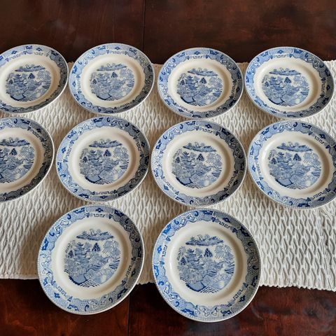 Egersund Blue China kakeasjetter.