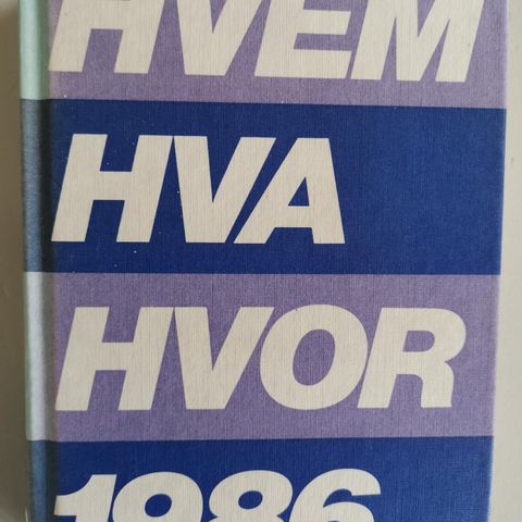 KR 5 HVEM HVA HVOR  1986
