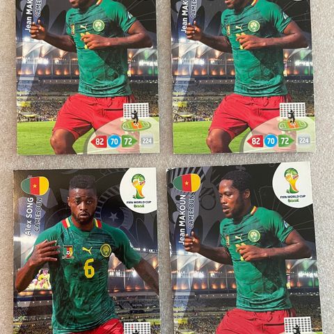 ⚽️🇨🇲Kamerun (4 fotballkort)🇨🇲⚽️