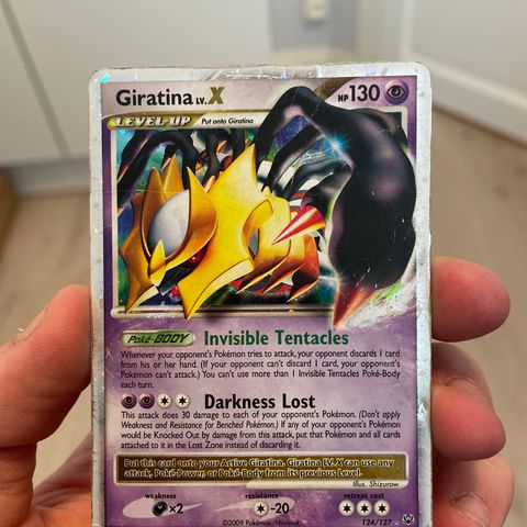 Pokemon kort - Giratina LV.X 124/127