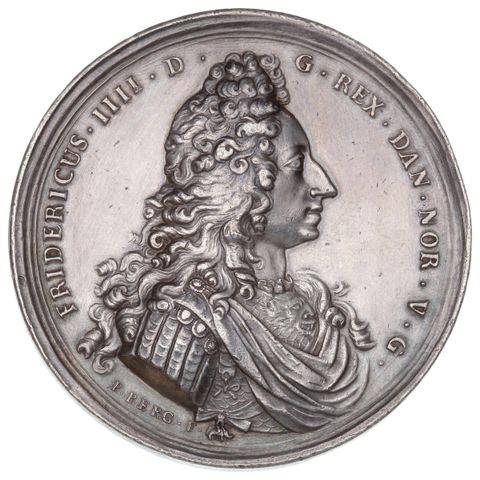 Frederik IV, Stenbock's surrender, 1713 sølv medalje  86,6 g,