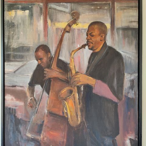 Maleri av Bjarne Svanøe - All in the jazz