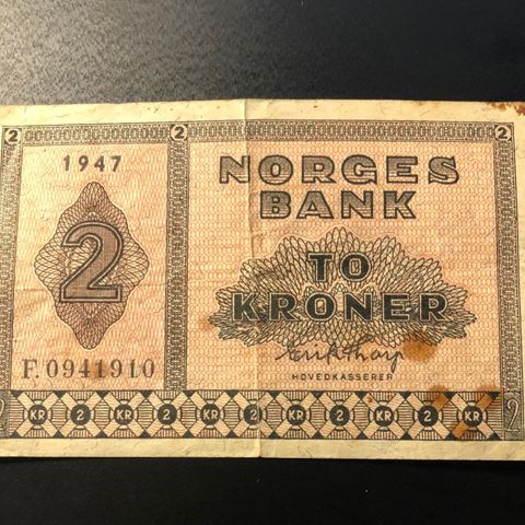 2 kr pen 1947, serie F ( 270 Q)