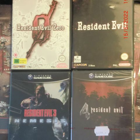 Resident Evil 0, 1, 3 & 4 til Nintendo Gamecube