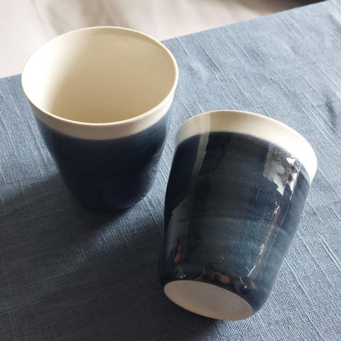 Kopper keramikk blå