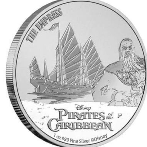 Niue 2021 "THE EMPRESS™" 1 OZ SØLV PIRATES OF THE CARIBBEAN™