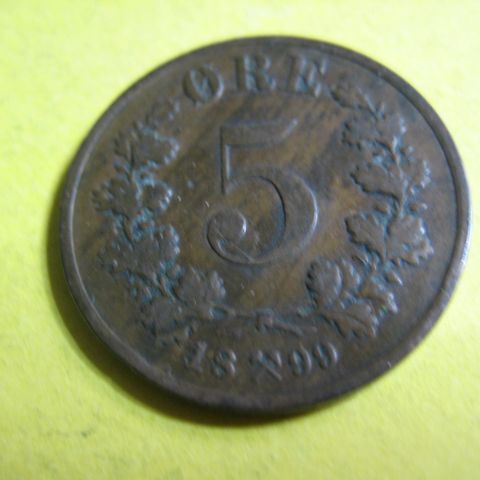 5 øre 1899 Oscar II