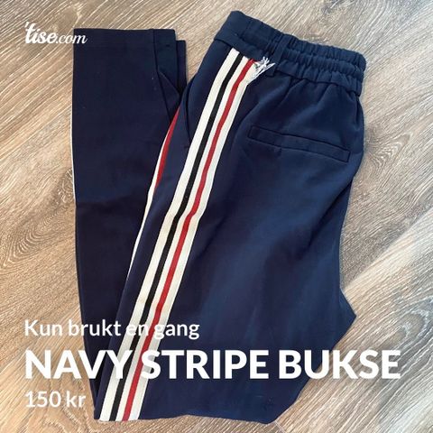 Navy Stripe Bukse