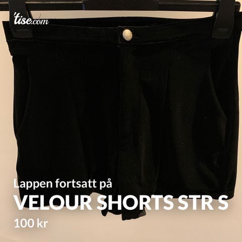 Velour shorts str S