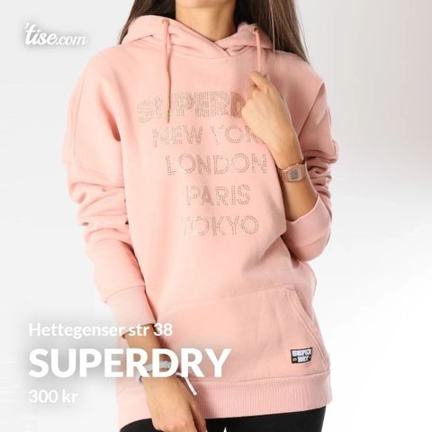 Superdry Urban Alina Hoodie-Light Salmon str 38