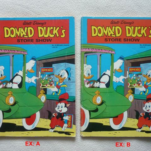 2 stk Walt Disney`s Donald Duck`s Store Show 1971.