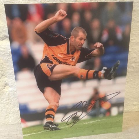 Wolverhampton Wanderers - Steve Bull signert 20x25 cm fotografi med COA