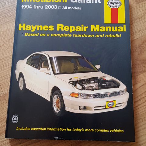 Haynes reparasjonshåndbok for Mitsubushi Galant