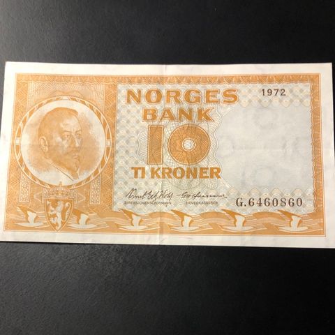 10 kr seddel 1972 serie G (300 Q)
