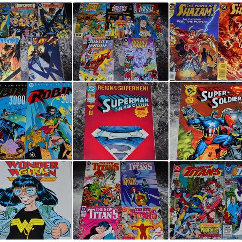 DC-Comics: Hawkman, Justice League, New Titans, Wonder Woman etc