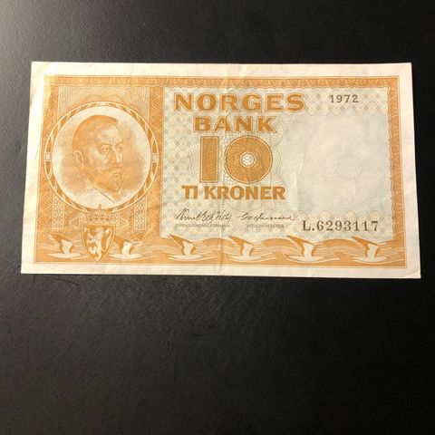 10 kr seddel 1972, serie L  (301 Q)