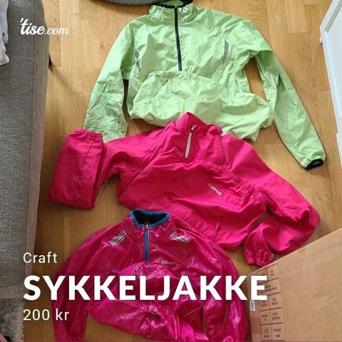 Craft sykkeljakke/treningsjakke