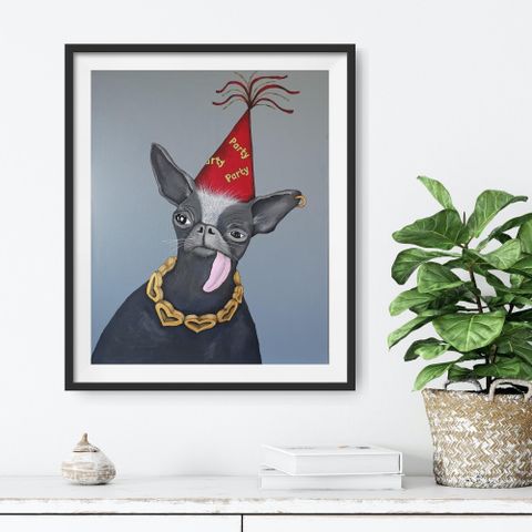 "Gangsta dog" ArtByHamre, Eksklusivt Gicléeprint