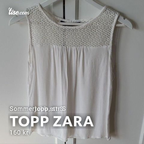 Pen topp bluse Zara, str S-M