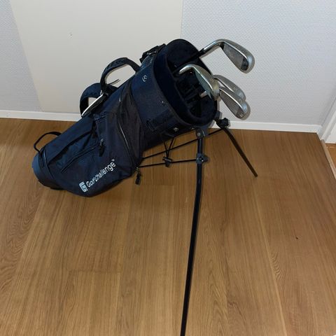 pent brukt golfbag + 4 jern (kom med bud)