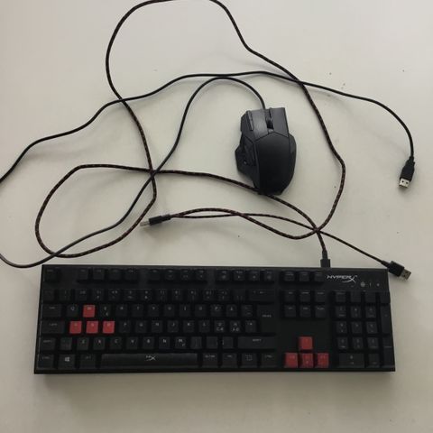 Gaming tastatur og mus alt for 3000kr