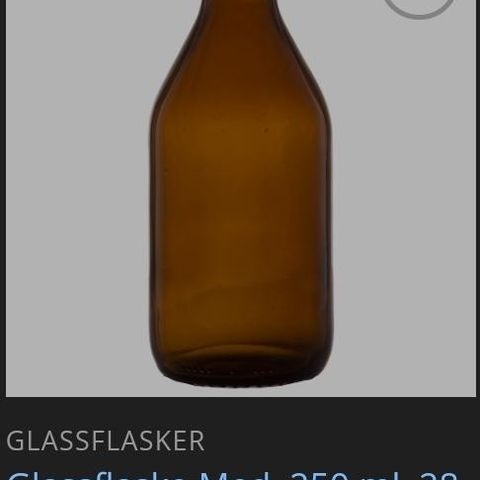 Glass flaske 250ml og 100ml