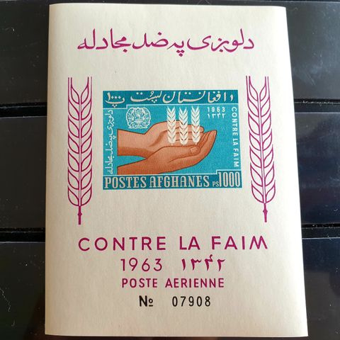 Afghanistan 1963 postfrisk ** luftpost frimerker blokk