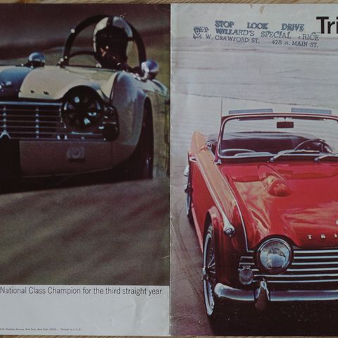 Triumph TR-4A 1965 brosjyre