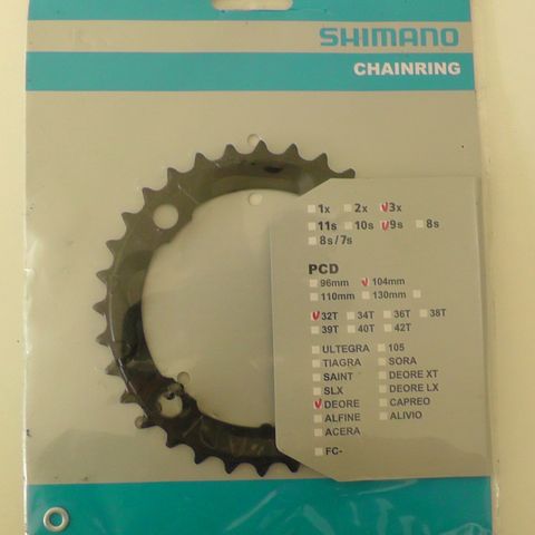 Chainring chain wheel navgirhjul,svart