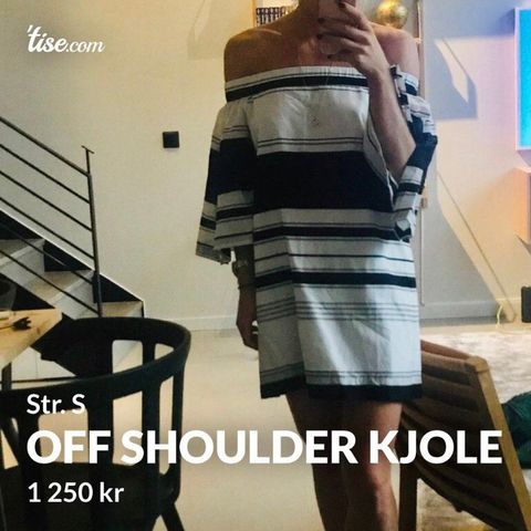 Sommerkjole off shoulder Str. S