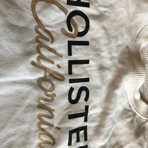 Hollister hvit genser , str S