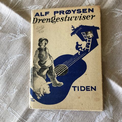 Artig gammel sangbok med noter fra Alf Prøysen, Drengestuviser