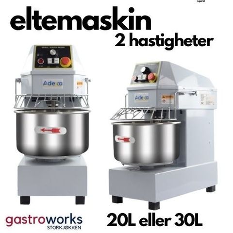 Eltemaskin/Deigblander 2 speed-Adexa-20L/30L-Gastroworks