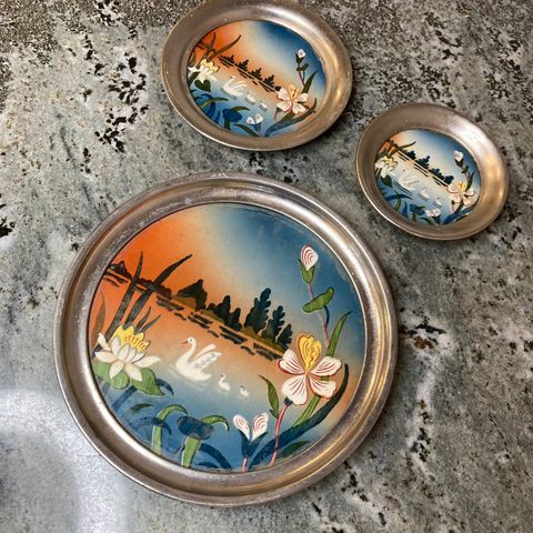 Antikk Art Deco Coaster Set