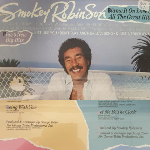 VINTAGE/RETRO LP-VINYL "SMOKEY ROBINSON/BLAME IT ON LOVE & ALL THE GREAT HITS "