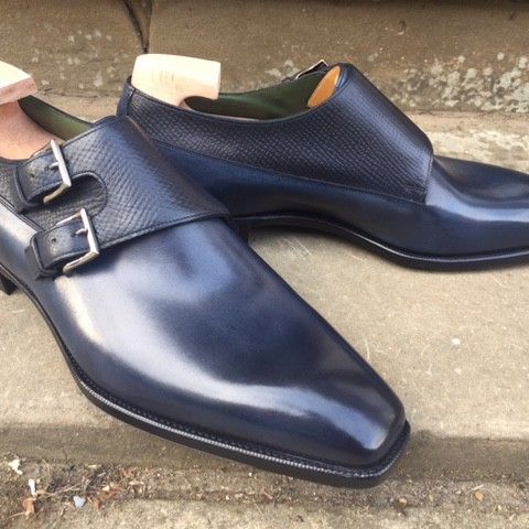 Gaziano Girling Oakham midnight blue str 42 UK 8 m skotrær - ny pris kr 17000.