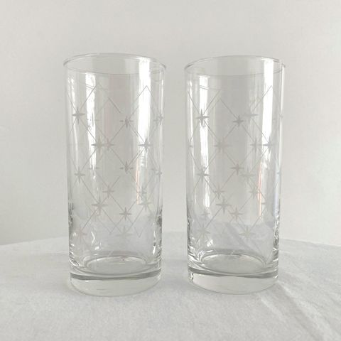 2 longdrink Cavalier glass, Luminarc - blank med stjerner