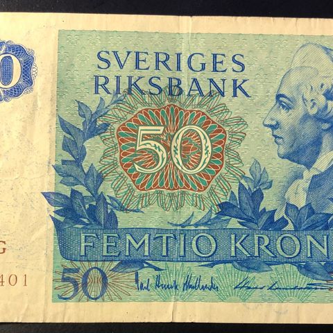 50 kr seddel Sverige 1979 (332 Q)