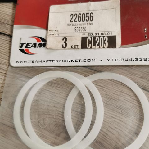 Delrin washer og team skruer sekunder variator