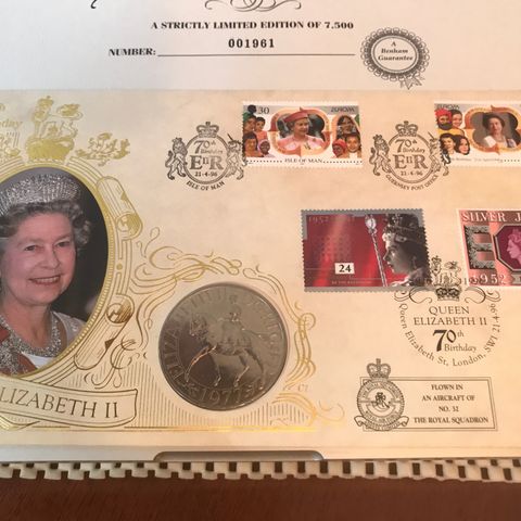 Myntbrev queen 70 år