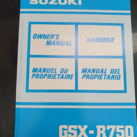 Suzuki GSX-R 750 1991 Owners manual