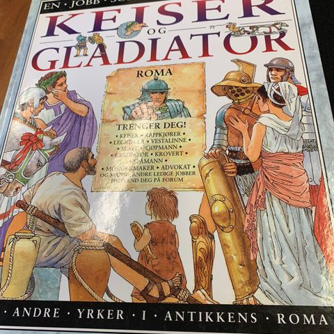 Boken Keiser og Gladiator til salgs.