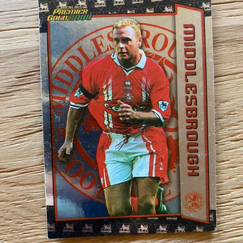 Paul Gascoigne fotballkort Premier Gold 2000