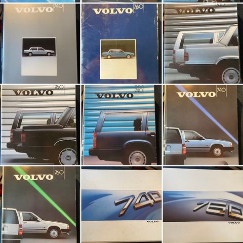 Brosjyrer på Volvo 740 og 760 selges