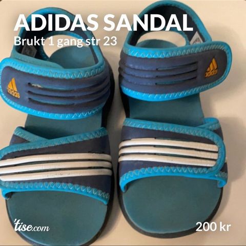 Adidas sandaler gutt Str 23